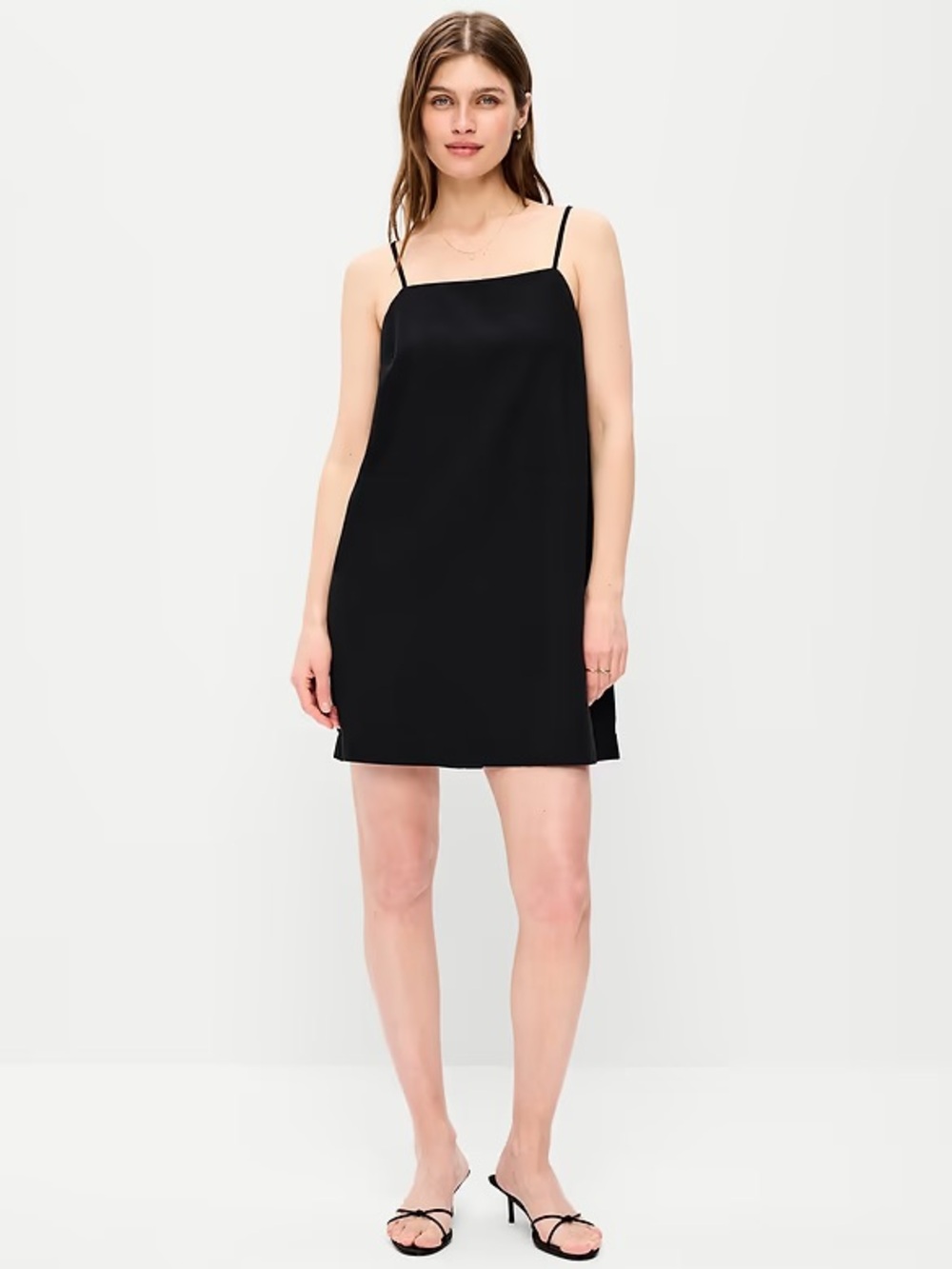 NWT! Old Navy Black Strappy Mini Shift Dress - Large 💿
